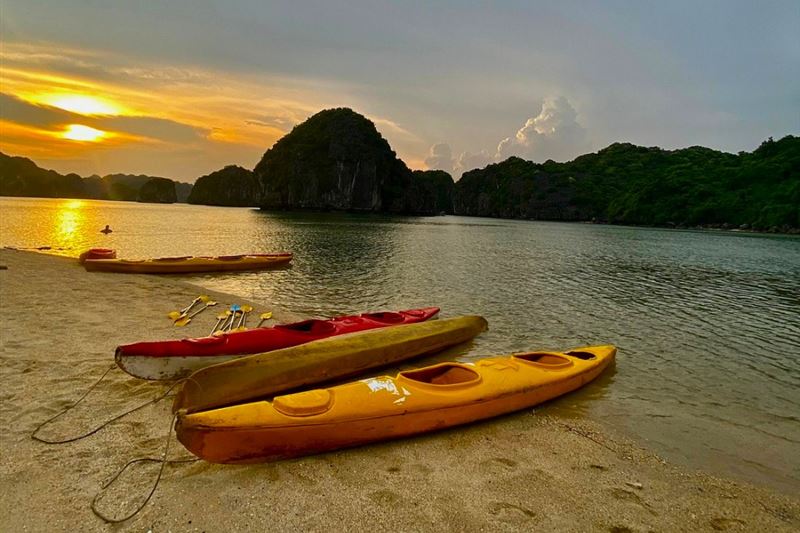 Experience the Sunset and Plankton Bioluminescent Night Kayak from Cat Ba Island